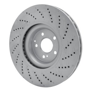 Mercedes-Benz E550 Brake Rotor (1) - Front - R1 Concepts - Drilled Carbon Alloy GeoMET - `08-`21